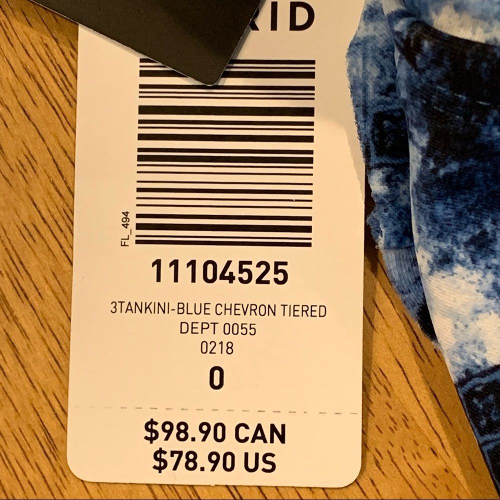 NWT Torrid Blue & White Swim Tankini 12 - Picture 11 of 13